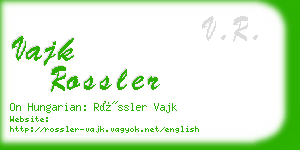 vajk rossler business card